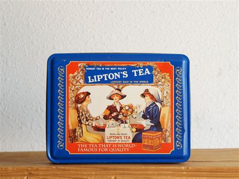 lipton tea metal tin box|lipton tea collectibles.